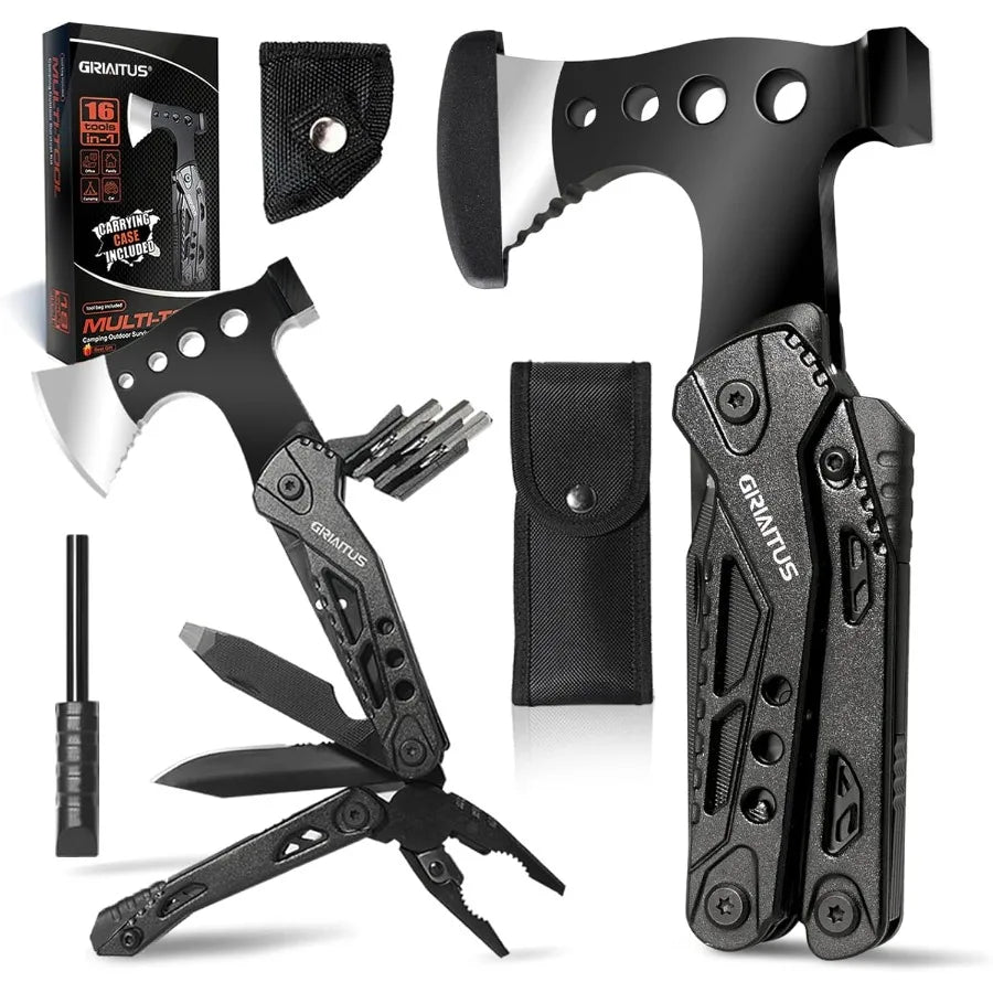 Electric 16in1 Multitool Camping Gear Survival Tool Axe Hammer