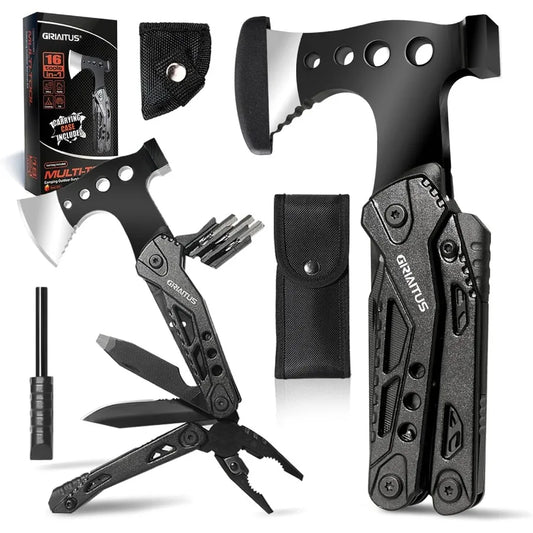 Electric 16in1 Multitool Camping Gear Survival Tool Axe Hammer