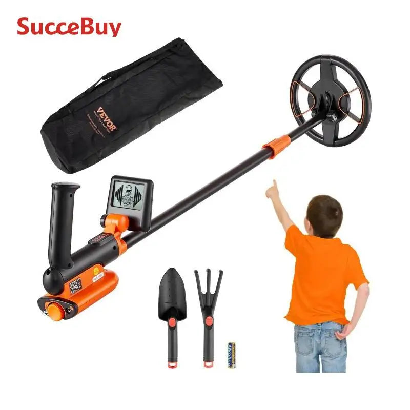 SucceBuy Kids Metal Detector With Adjustable Length LCD Display IP68