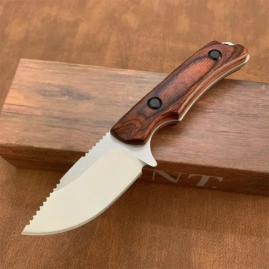 Straight BM 15002/15017 Combat Wilderness Portable Knife CPM-S30V Blade Wooden/G10 Handle Self-defense Knives Pocket EDC Tools