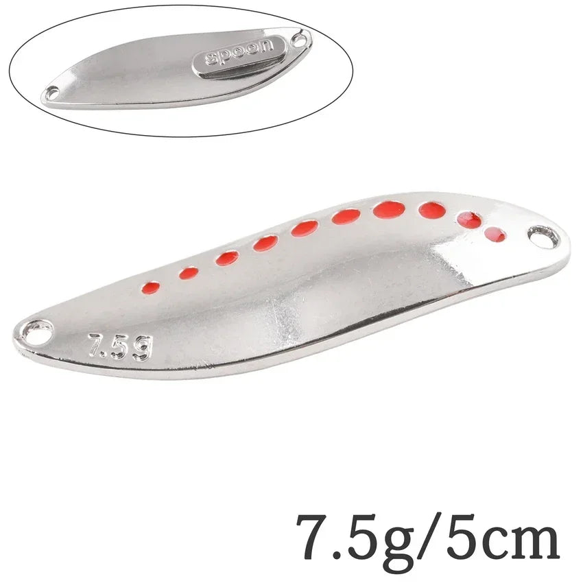 Metal Vib Leech Spinner Spoon Lures For Bass Pike Perch Freshwater Fishing Tackle Gear