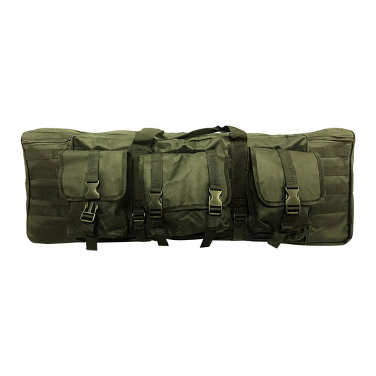Classic Tactical Double Long Gun Pack Pistol Transport Case with Backpack Strap Lockable Compartment for Outdoor Hunting