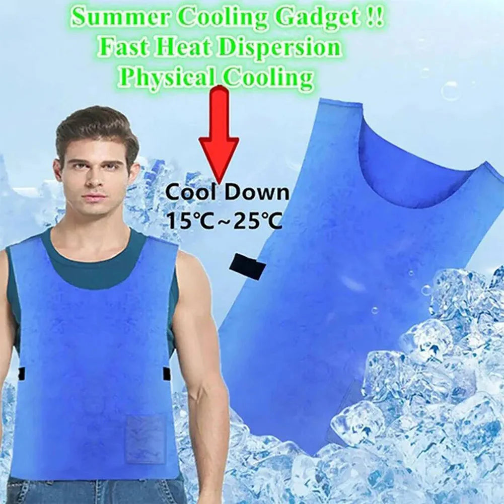 Summer Cooling Vest Comfortable Cold Vest Lightweight Ice Cooling Vest Reusable for Men Women for Cycling Running Outdoor Sports