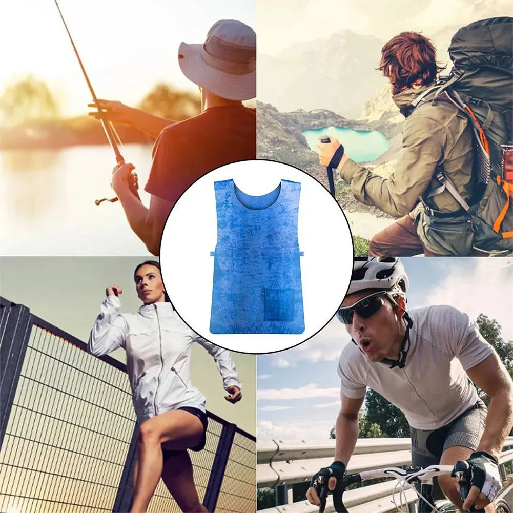 Summer Cooling Vest Comfortable Cold Vest Lightweight Ice Cooling Vest Reusable for Men Women for Cycling Running Outdoor Sports