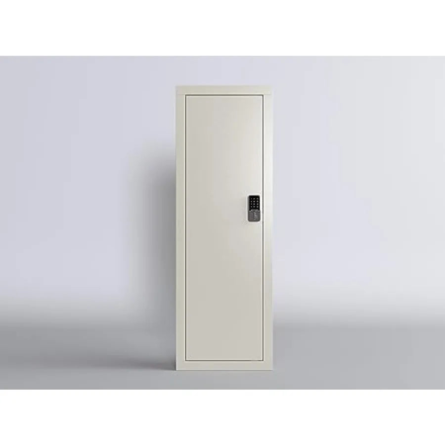 LifeSky Wall Gun Safe: Hidden InWall Security Cabinet with Digital Keypad Mirror Design Quick Access Rifle Storage for Home Bed