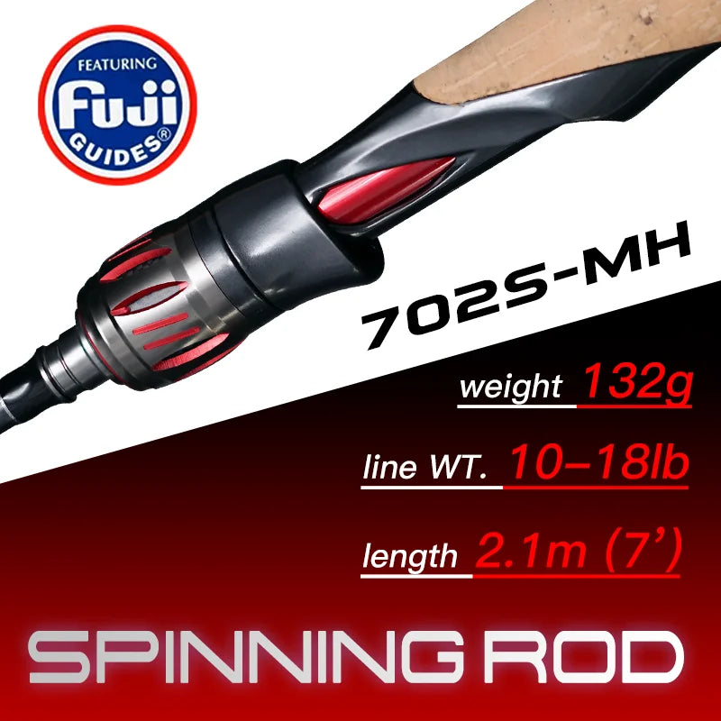 SeaSir Repeater Spinning Casting Rod Fuji-O Guides Cork Handle