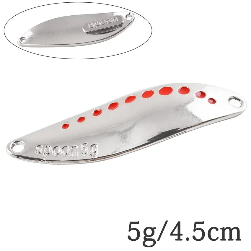 Metal Vib Leech Spinner Spoon Lures For Bass Pike Perch Freshwater Fishing Tackle Gear