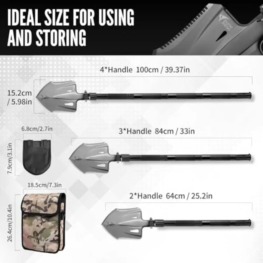 Survival Tactical Shovel Multitool Military Portable Folding Camping Shovel Outdoors