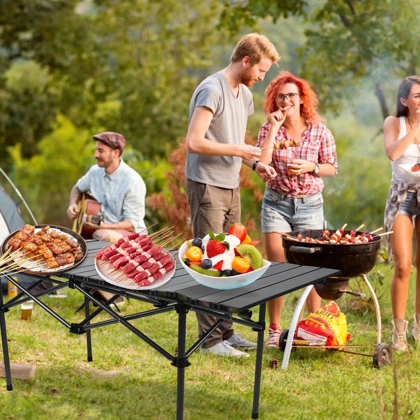 DOACT Folding Camping Table Multi Functional Rollup Outdoor