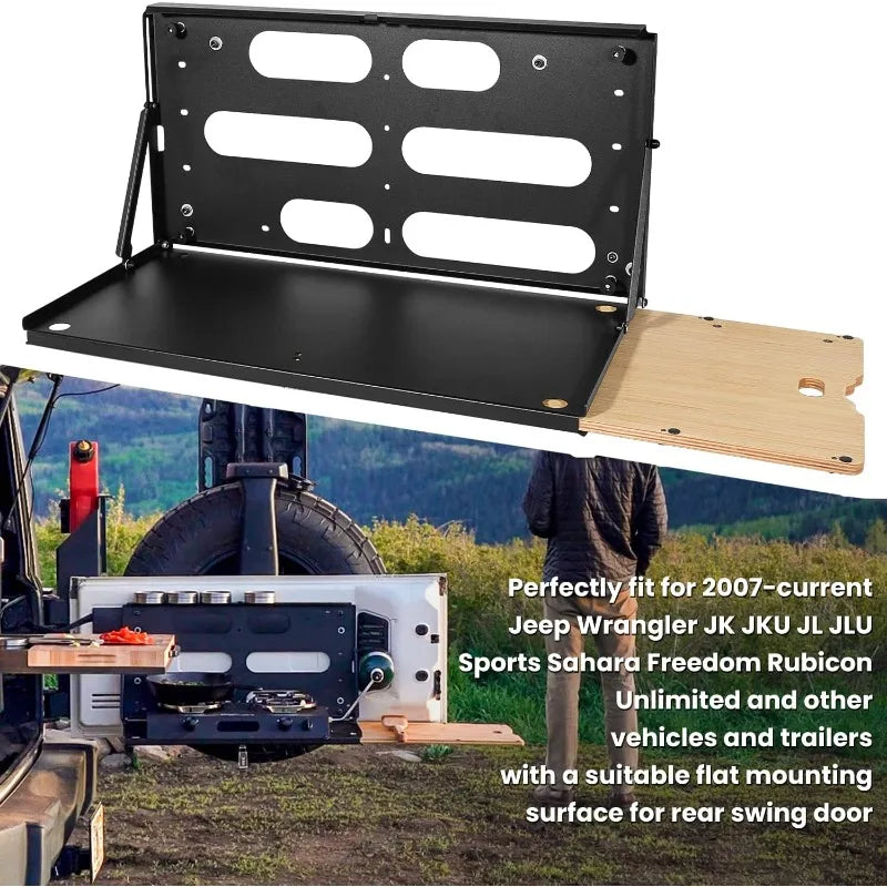 High-concerned Drop Down Tailgate Table For Jeep Wrangler