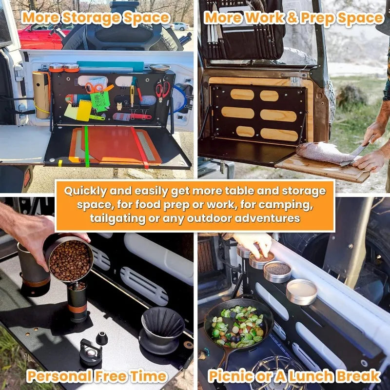 High-concerned Drop Down Tailgate Table For Jeep Wrangler