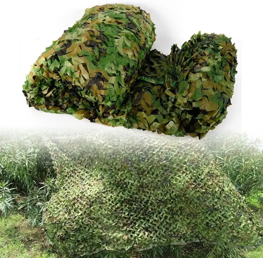 26 x 26FT Camouflage Netting Camo Woodland Net, Military Mesh Covering Decorations Blinds for Sunshade Camping Shooting Hunting