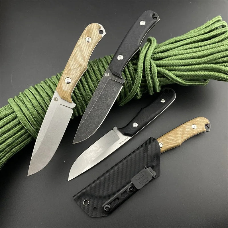 DIY Supplies Woodworking RSA CR Straight Knife D2 Blade With G10 Linen Handle Durable