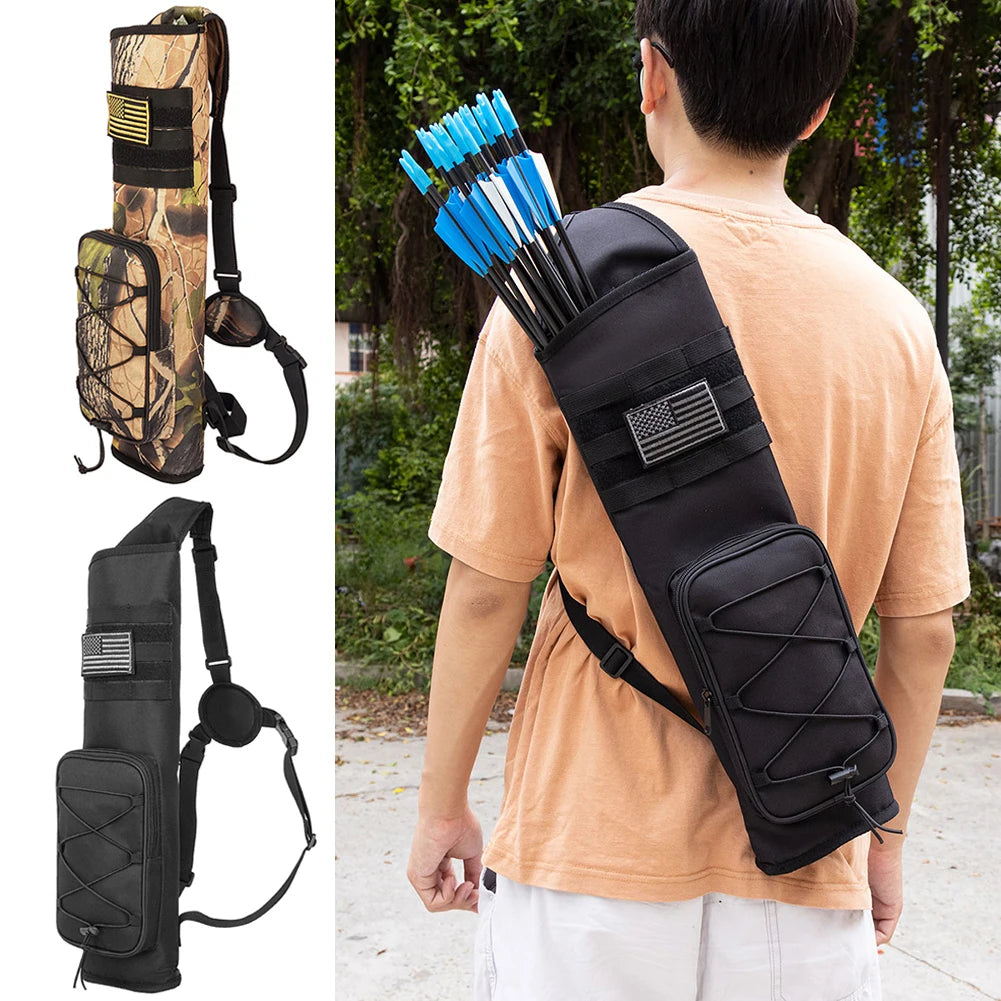 Archery Bow Holder Compound Recurve Bow Quiver Storage Bag Bottom Thickening Adjustable Strap Outdoor Hunting Bag Accessories