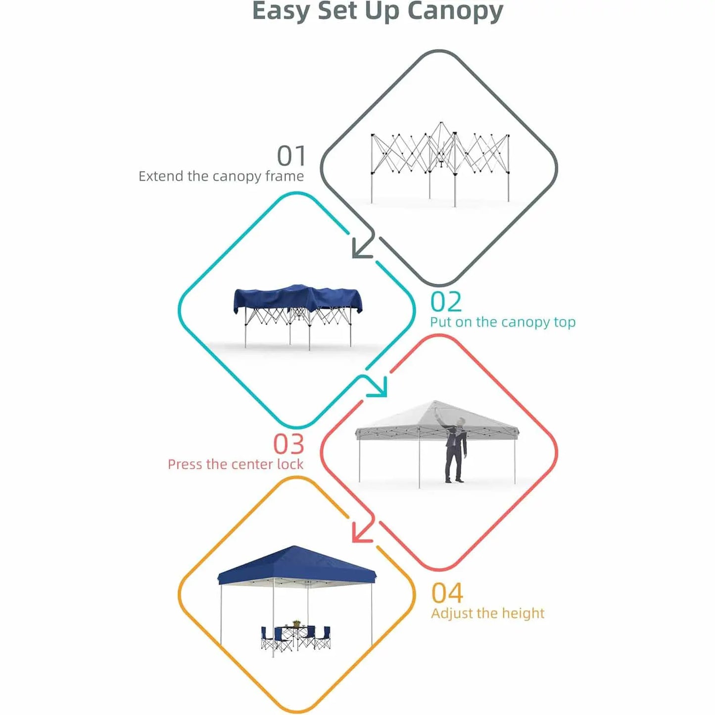 10x10 Feet Pop Up Canopy Tent Outdoor Heavy Duty Shelter