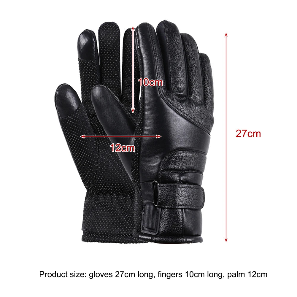 USB Electric Heated Gloves Outdoor Thermal gloves Hand warmer Winter Ski Gloves Motorcycle heated gloves Waterproof Touch Screen