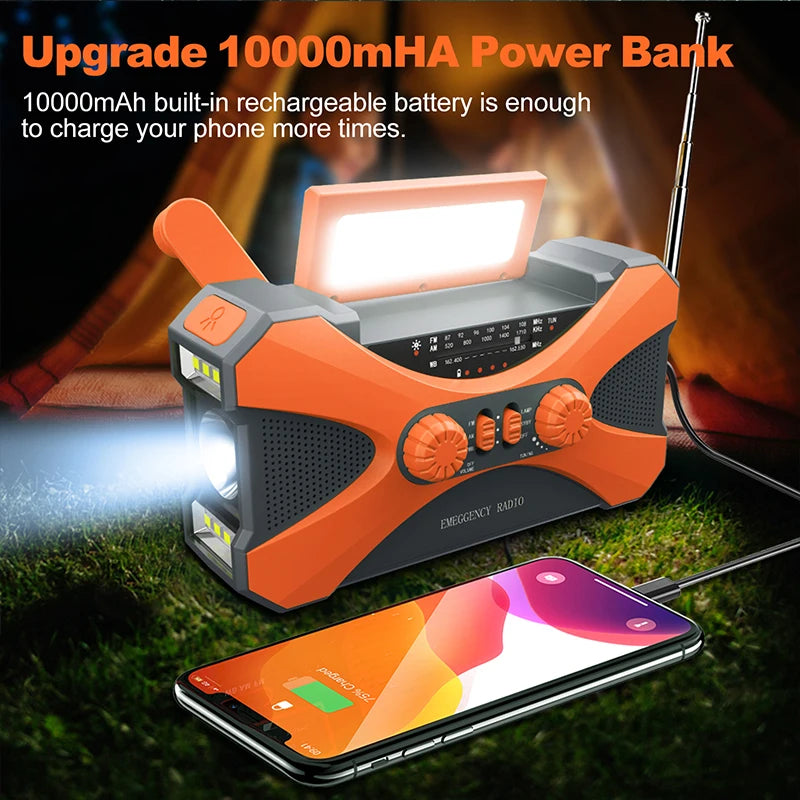 Hign Concerned 10000mAh Portable Charger Radio Solar