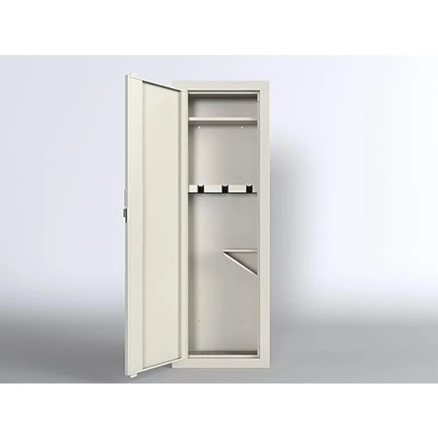 LifeSky Wall Gun Safe: Hidden InWall Security Cabinet with Digital Keypad Mirror Design Quick Access Rifle Storage for Home Bed