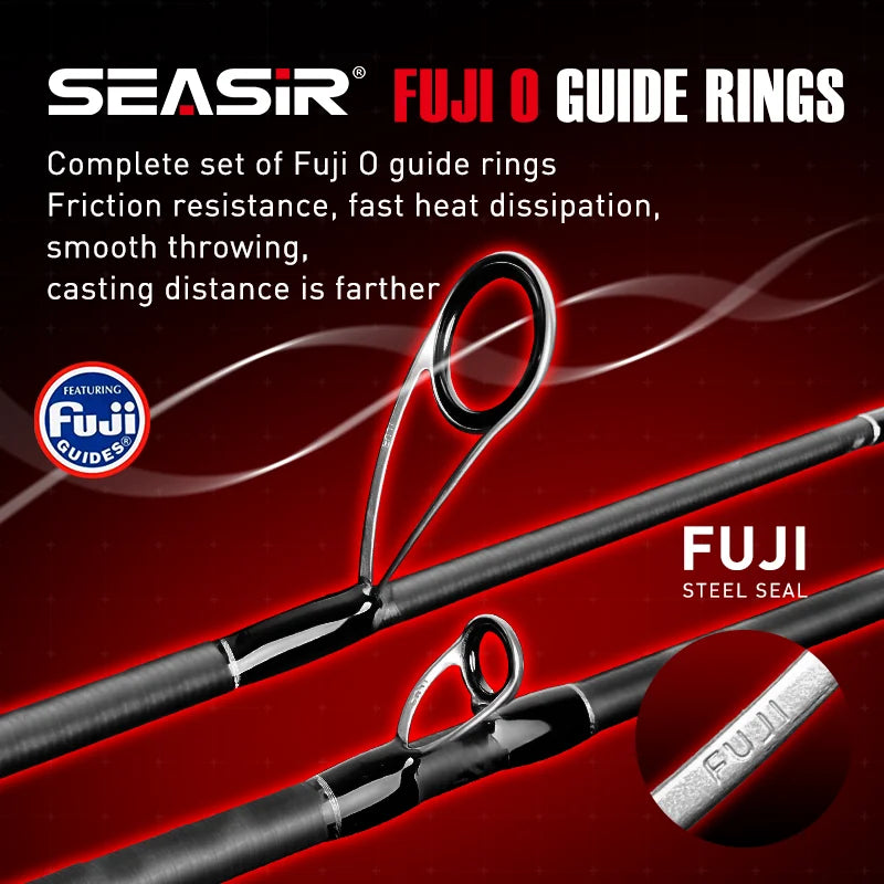 SeaSir Repeater Spinning Casting Rod Fuji-O Guides Cork Handle
