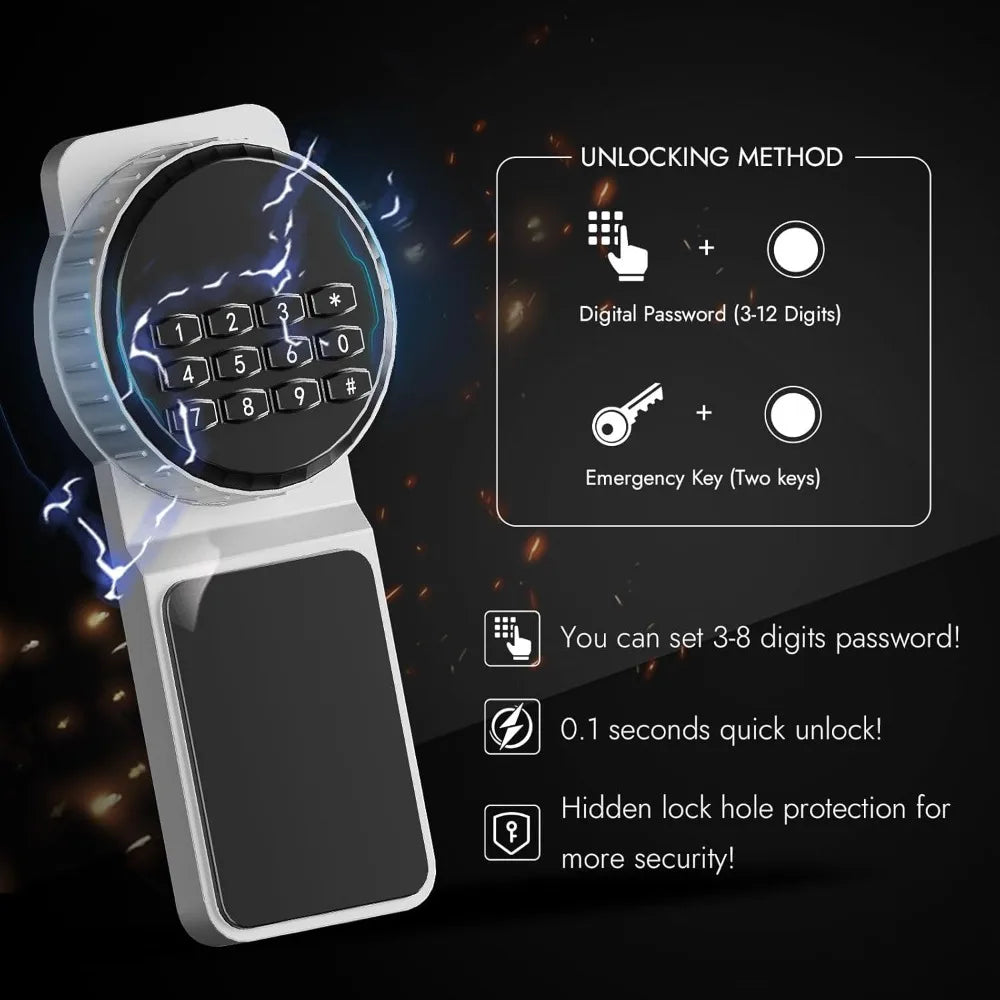 gun safes with 180-degree full access door and removable shelf for 2 home rifles and pistols digital quick access electronic