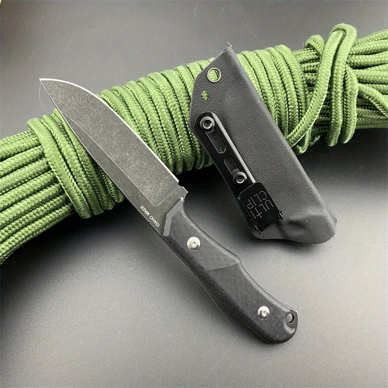 DIY Supplies Woodworking RSA CR Straight Knife D2 Blade With G10 Linen Handle Durable