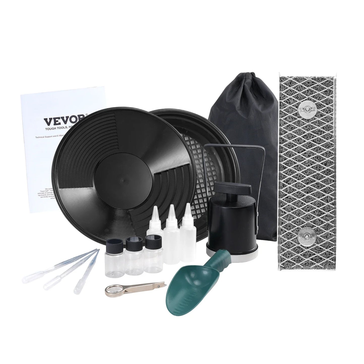 VEVOR Premium Gold ProspectingAndMining Kit With Ultra Durable MiniSluiceBox Aluminum