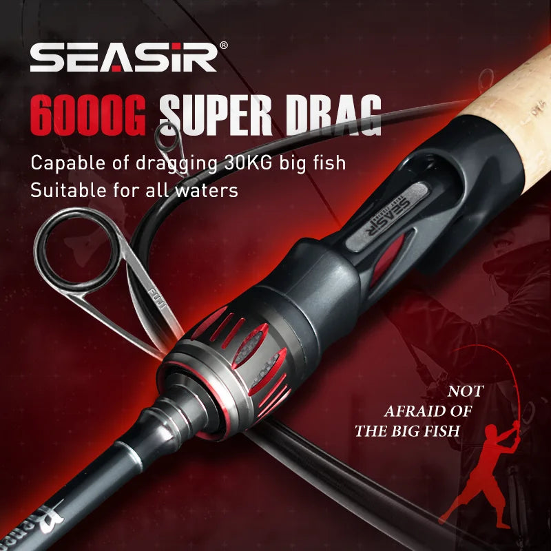 SeaSir Repeater Spinning Casting Rod Fuji-O Guides Cork Handle