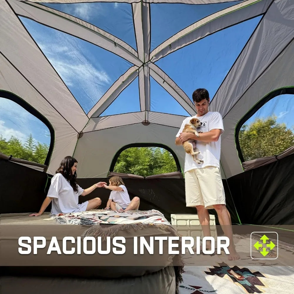 XMSJ Happy Travel 6 Person Family Camping Tent