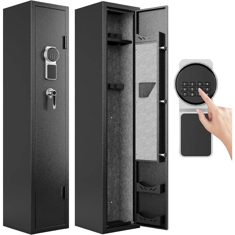 gun safes with 180-degree full access door and removable shelf for 2 home rifles and pistols digital quick access electronic