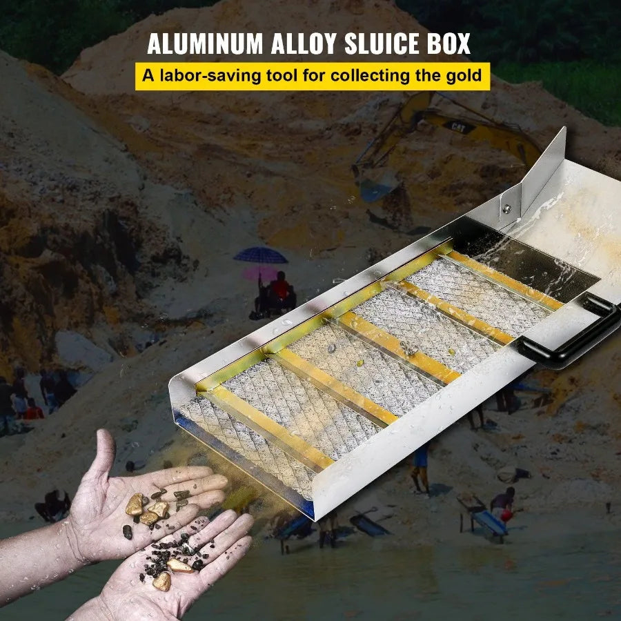 Hign-concerned Aluminum Alloy Sluice Box Portable Gold Mining Equipment