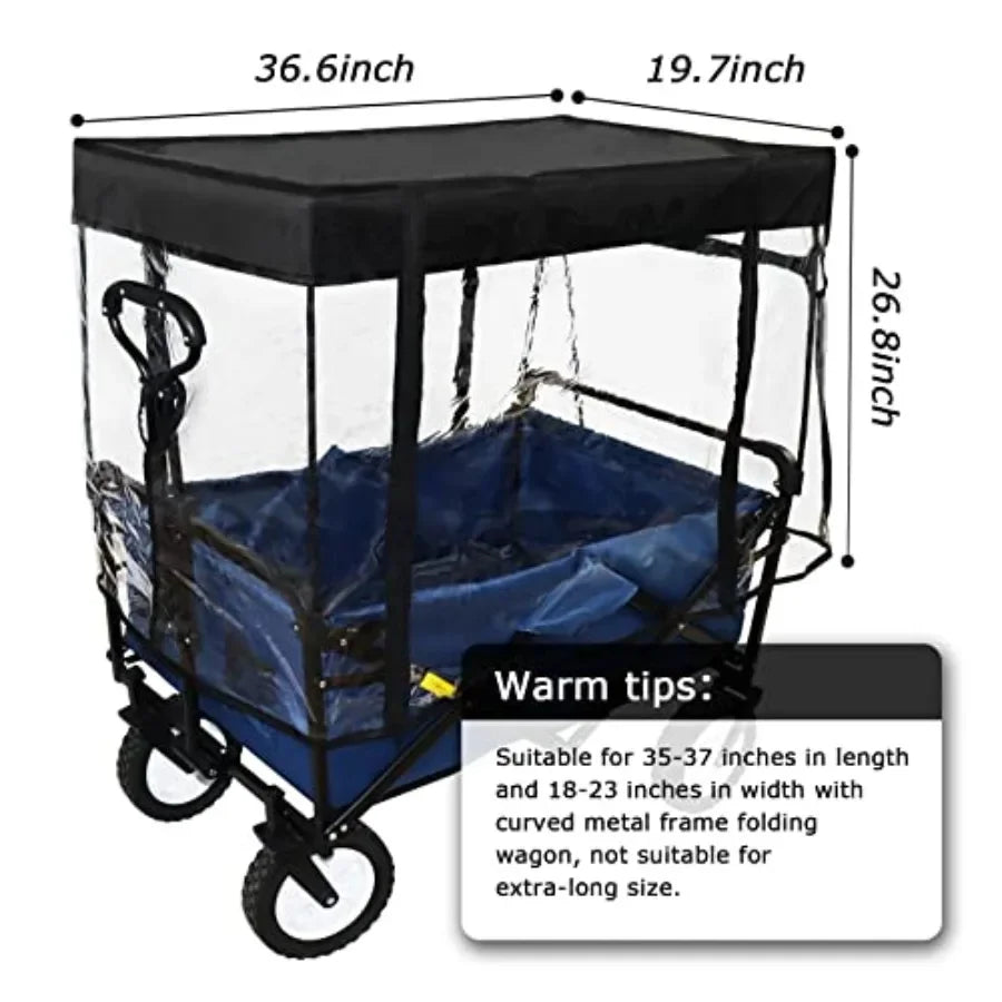 Electric Wagon Rain Cover for Push Pull Caravan Canopy