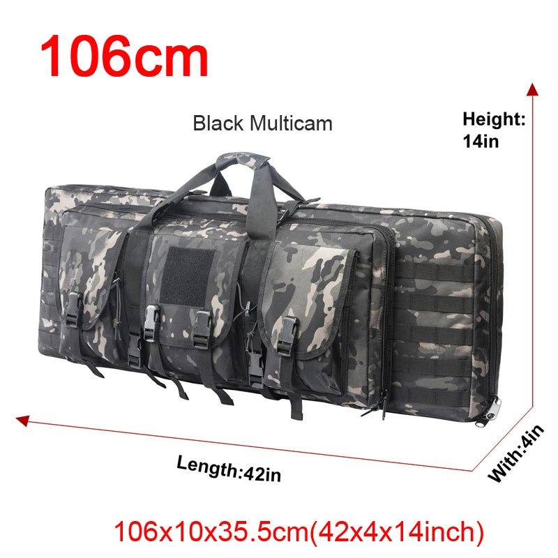 LQARMY Tactical Double Rifle Case 32 38 42 48 Inch Molle