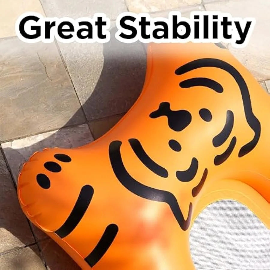 Hignconcerned Inflatable Tiger Pool Float Lounger For Adults