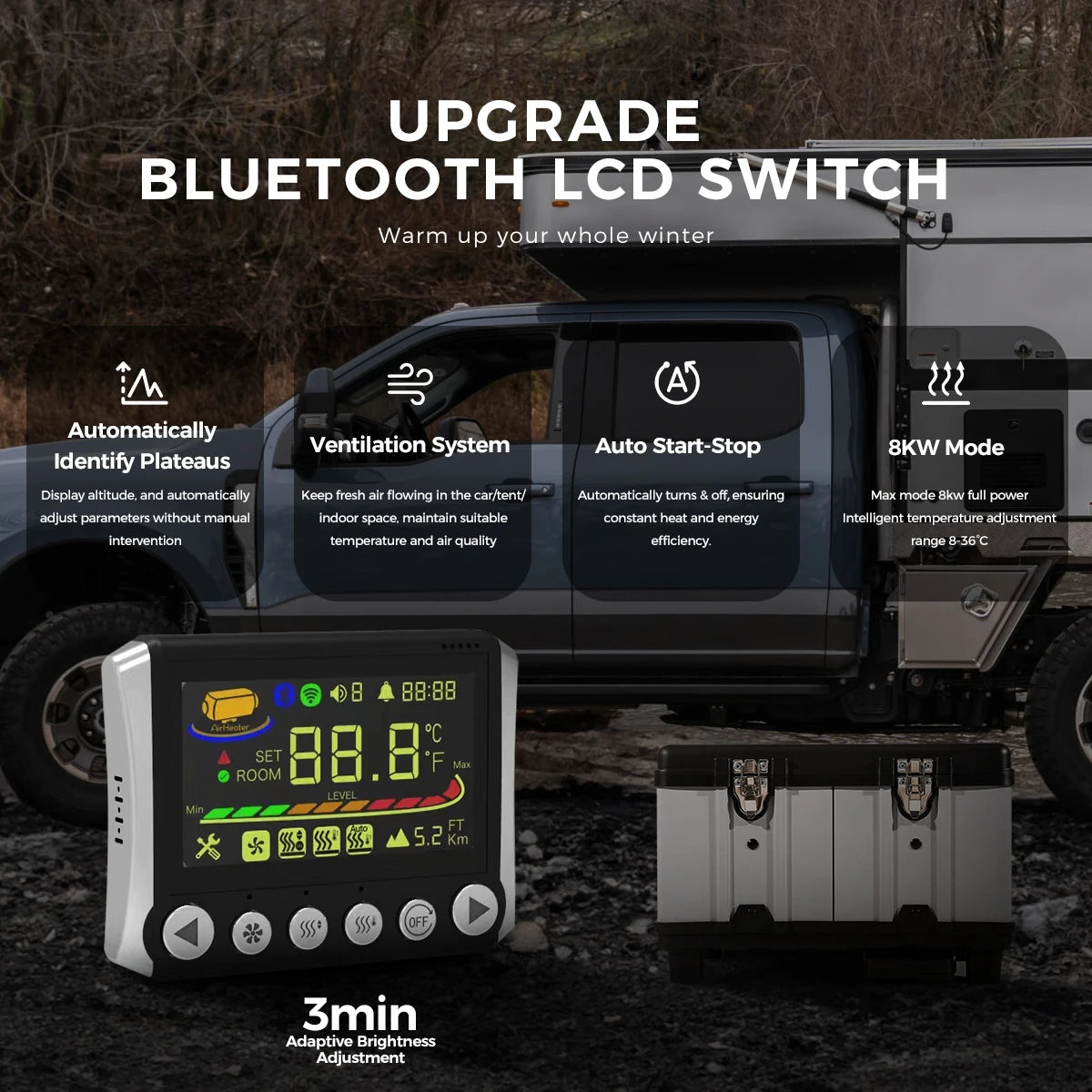 Sunster TB10 8KW Diesel Parking Air Heater 12V 24V 220V