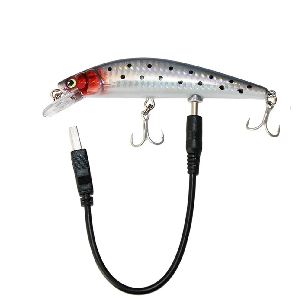 Electric Bionic Lure Vibrating USB Rechargeable LED Bait