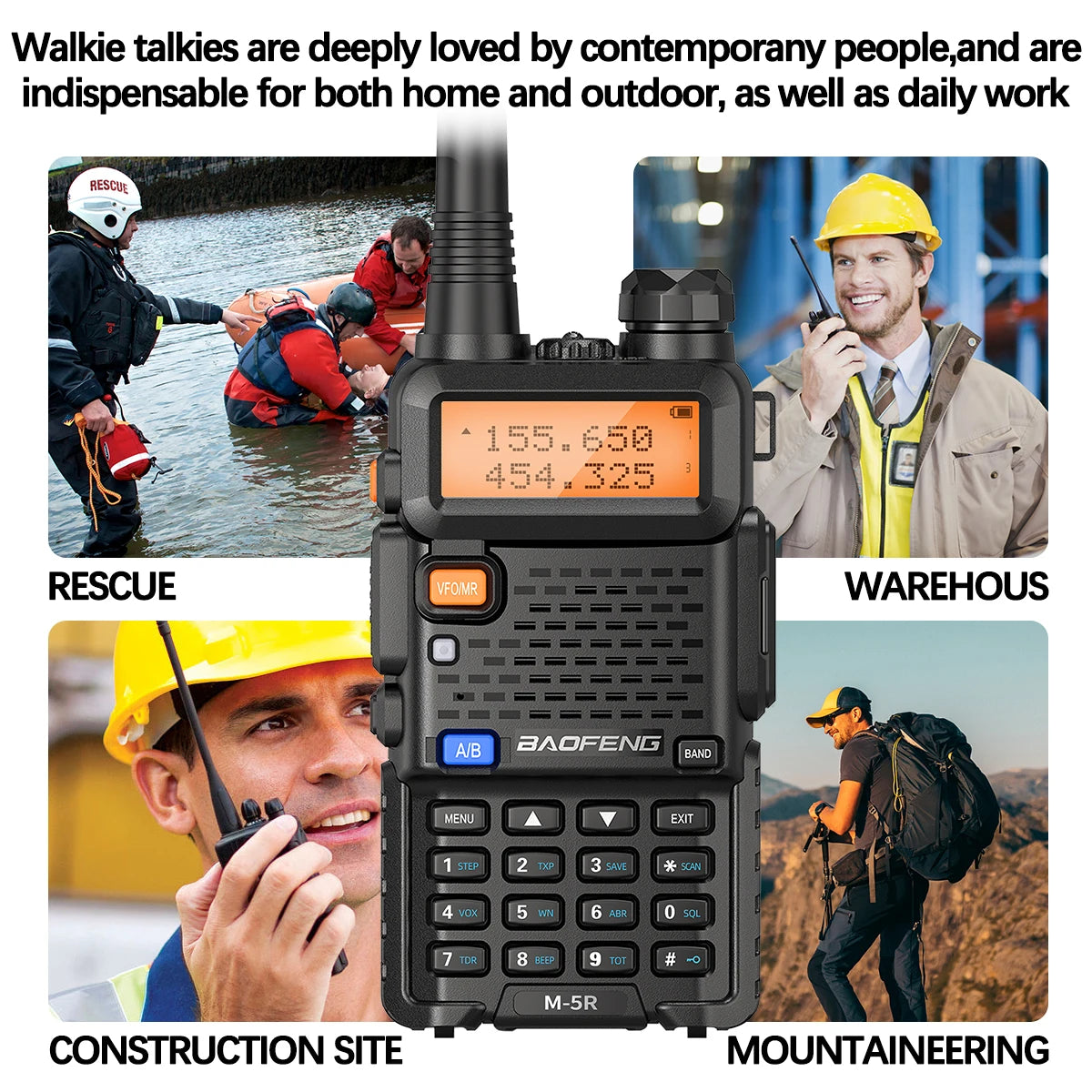 Baofeng M5R 8W Walkie Talkie Multi Band Type C LongRange