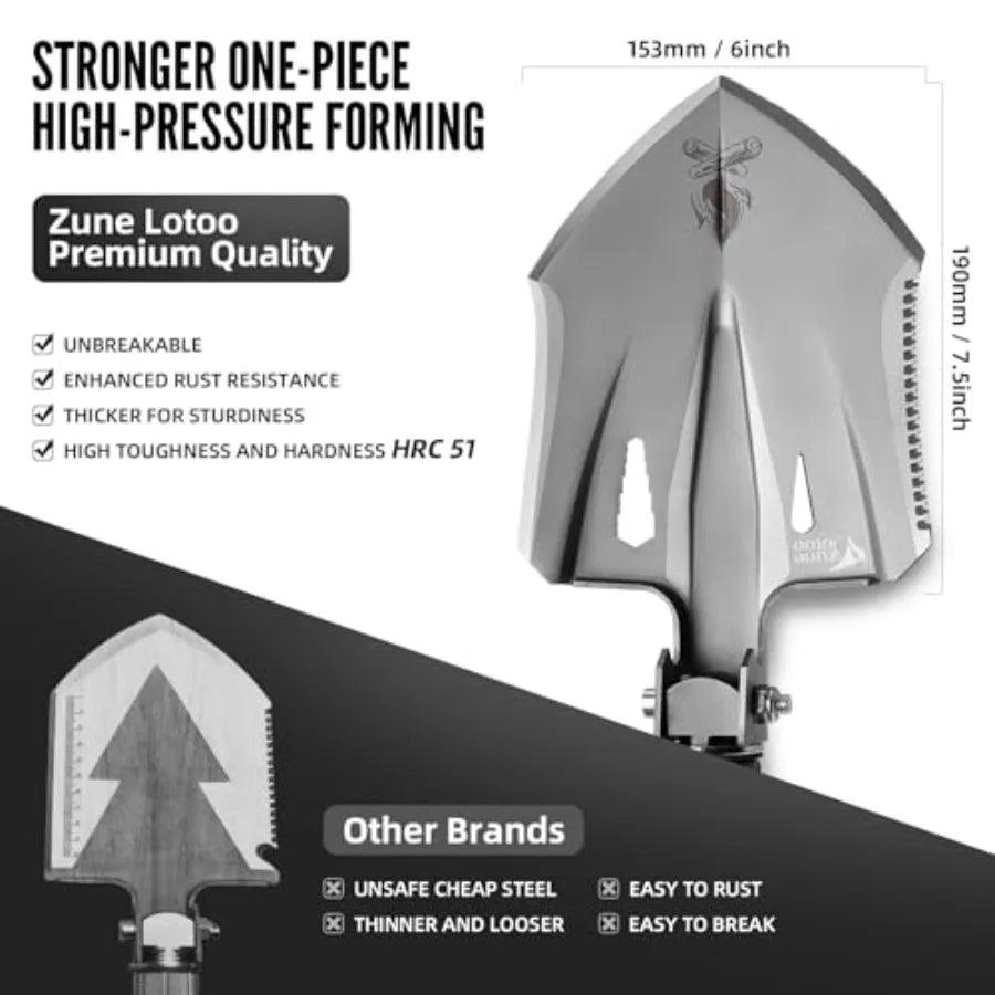 Survival Tactical Shovel Multitool Military Portable Folding Camping Shovel Outdoors