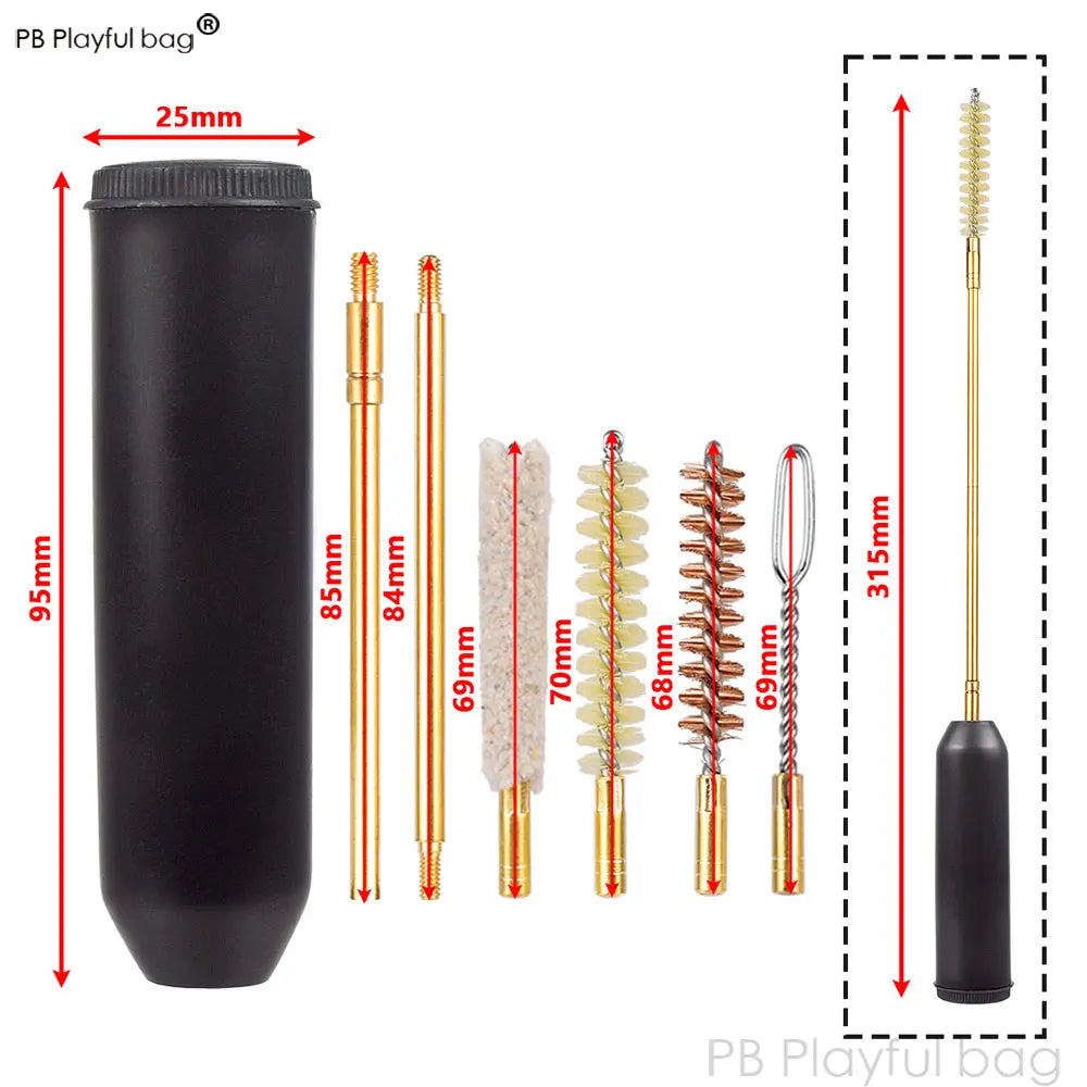 7pcs/set Professional Toy Gun Cleaning Kit Outdoor Sports Multipurpose 9mm Pocket Size Pistol Cleaning Kit Toy Accessories QG700