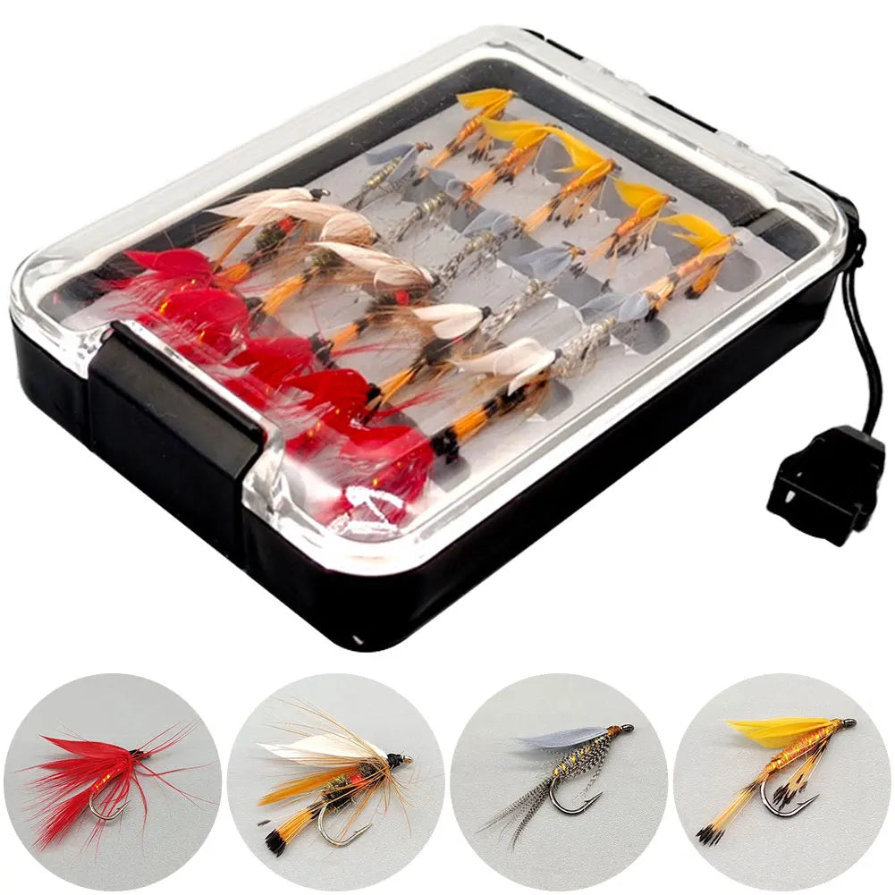 Mojoyce Bionic Insects Flies Fly Fishing Lures Set for Trout