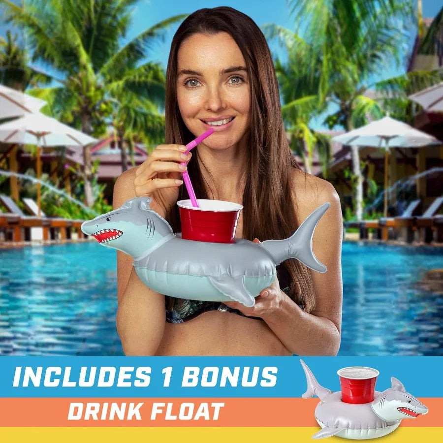 GoFloats Great White Bite Shark Pool Float Party Tube