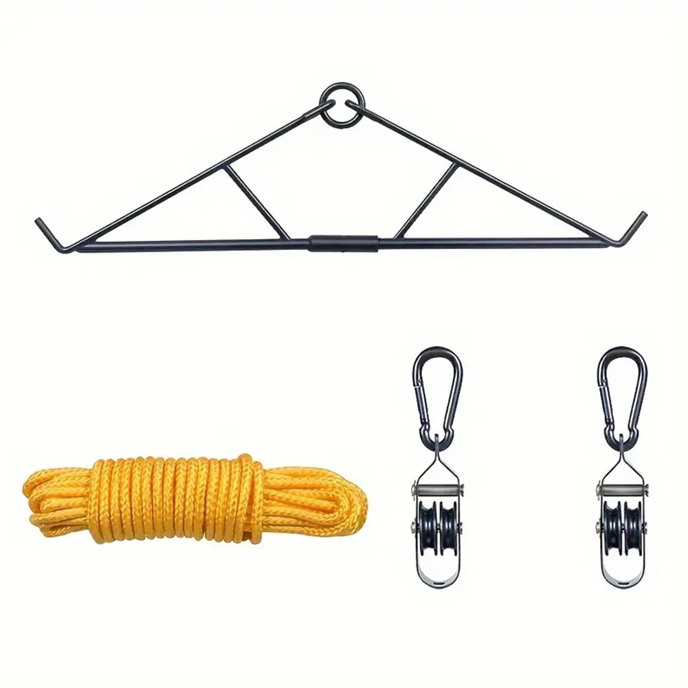 Max To 700 LBS Elk Hoist Pulley Lift System with Gambrel Hunting Game Hanging Kit for Deer Butcher Wild Hunting Gifts for Men