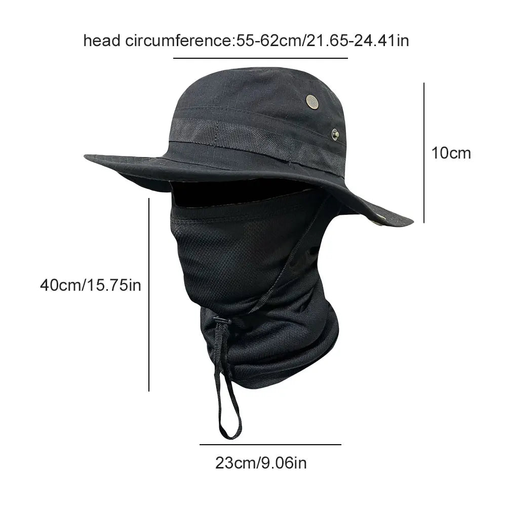Unisex Foldable Sun Shade Bucket Hat For Fishing And Hiking
