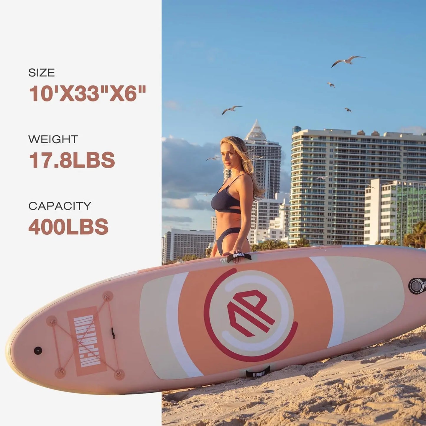 Inflatable Stand Up Paddle Board 10ft With Stable Wing