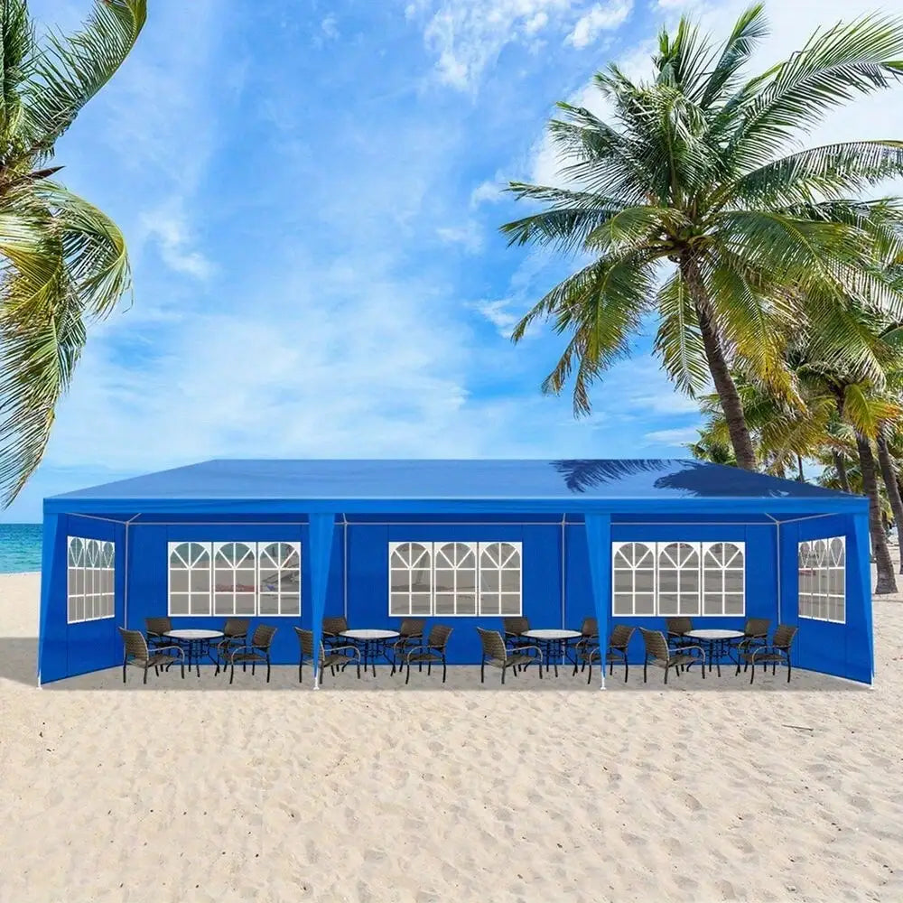 Building Canopy Party Tent With 8 Removable Walls Outdoor