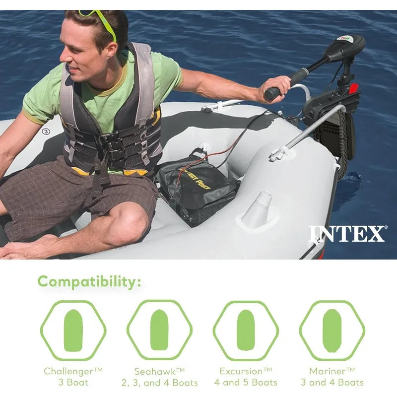 Intex Transom Trolling Motor 68631E With Weed Escape Mode