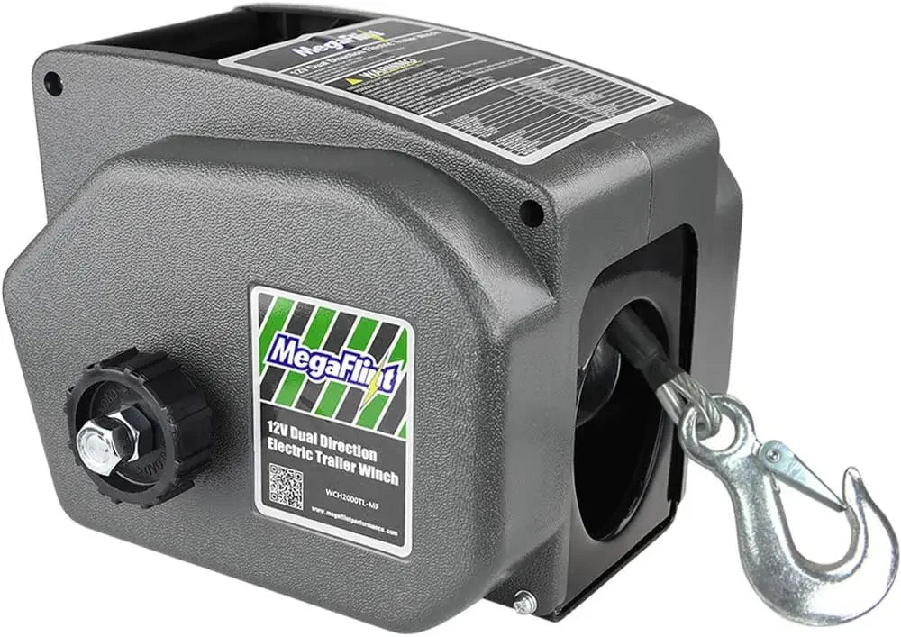 XMSJ HeavyDuty Trailer Winch Reversible Electric 12V DC CommercialGradePro Marine