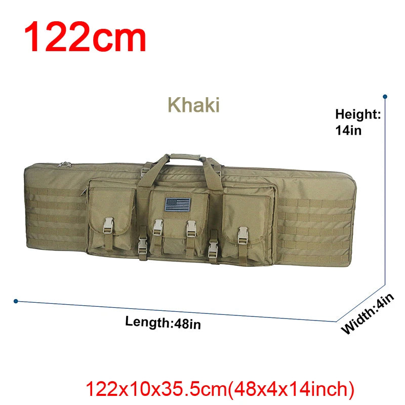 LQARMY Tactical Double Rifle Case 32 38 42 48 Inch Molle
