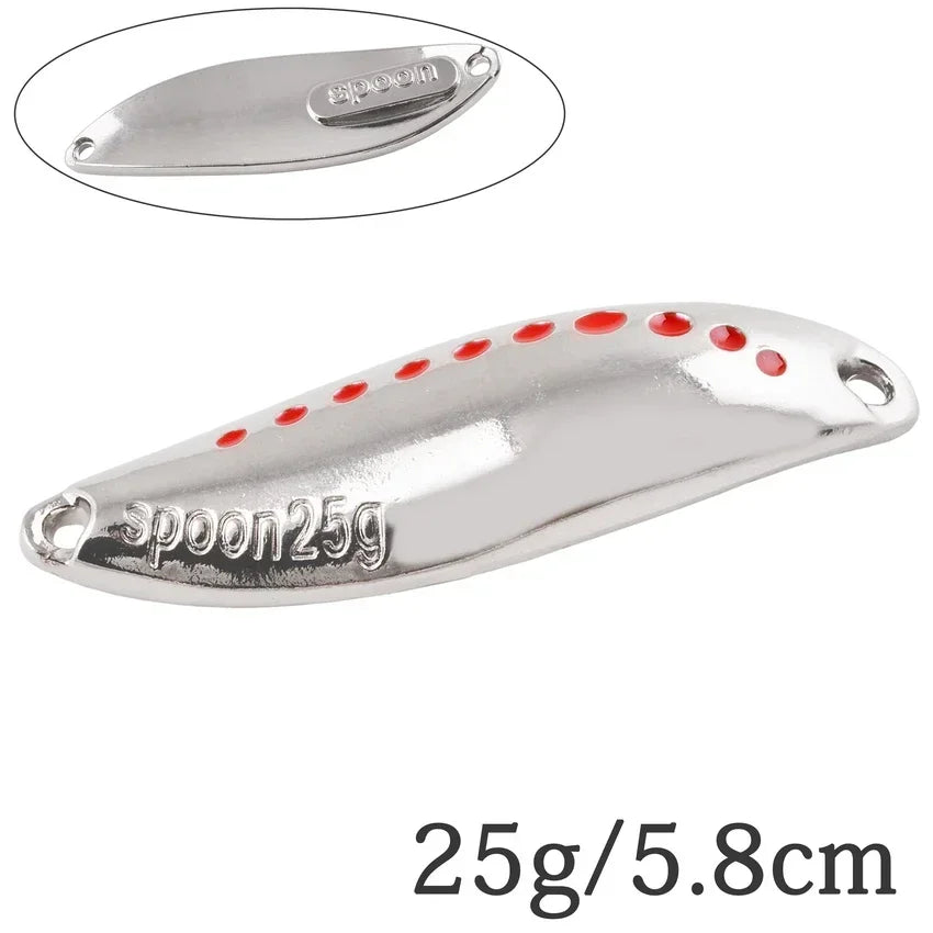 Metal Vib Leech Spinner Spoon Lures For Bass Pike Perch Freshwater Fishing Tackle Gear