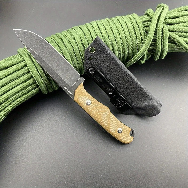 DIY Supplies Woodworking RSA CR Straight Knife D2 Blade With G10 Linen Handle Durable