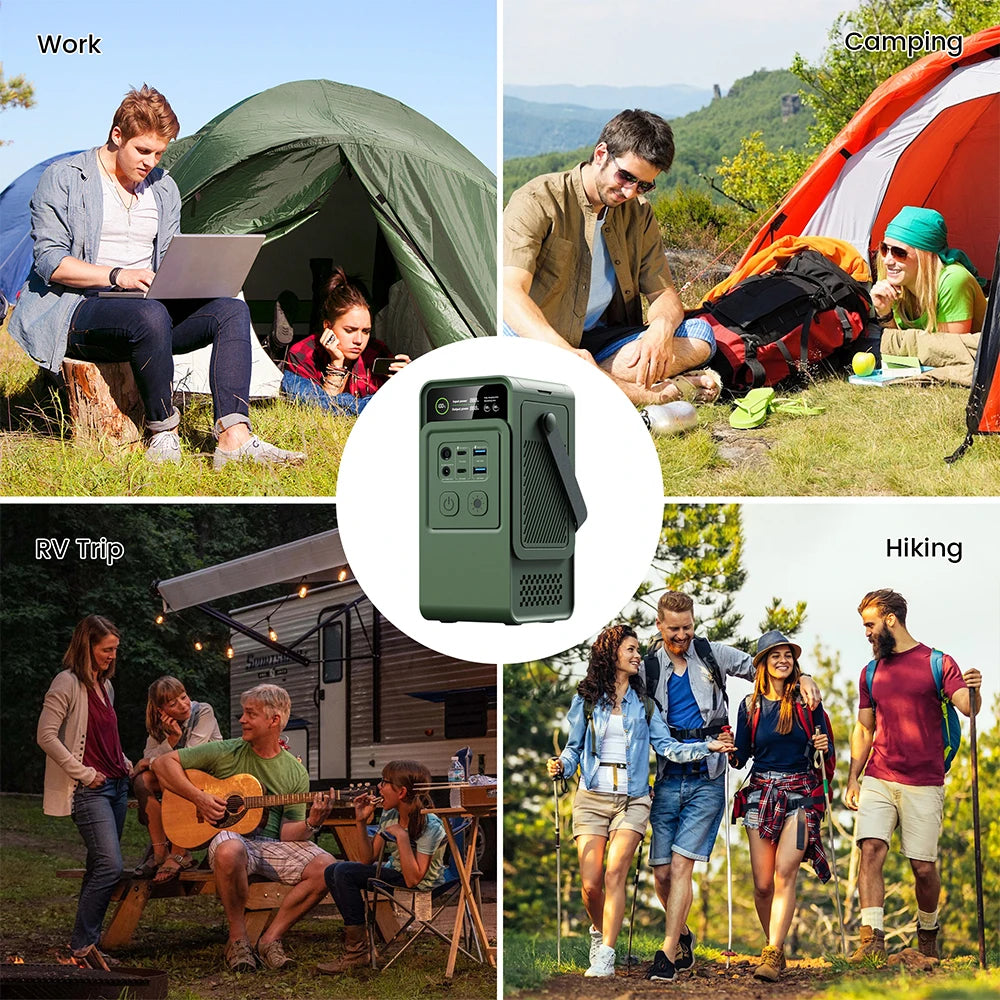 CTOLITY AP200L 200W Power Bank 192Wh LiFePO4 Battery 60000mAh Solar Generator For Camping